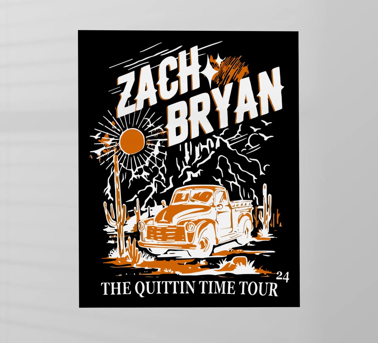 Zach Bryan Il Quittin 24 V1 pellicola backlit da callmegreciaa