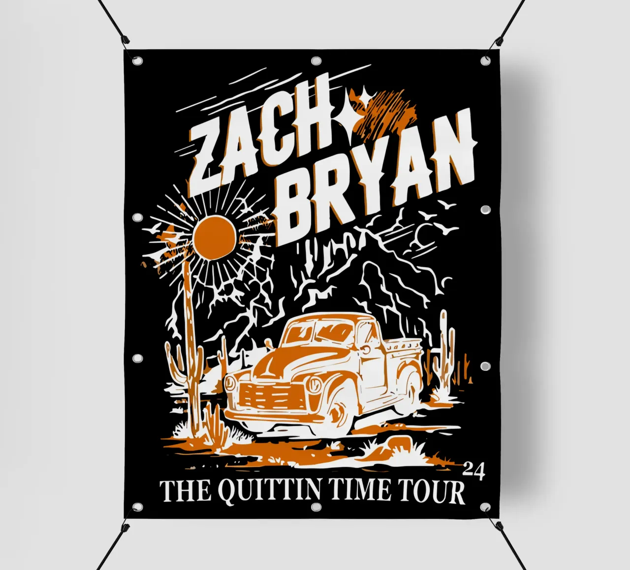 Zach Bryan Il Quittin 24 V1 telo in pvc da callmegreciaa