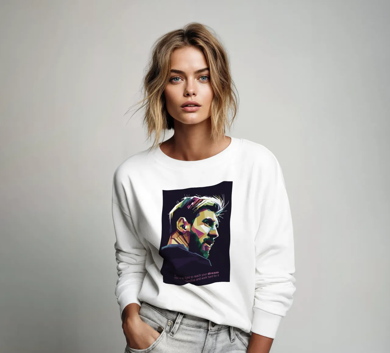 GOAT Pop Art WPAP Sweatshirt von Alkahfsmart