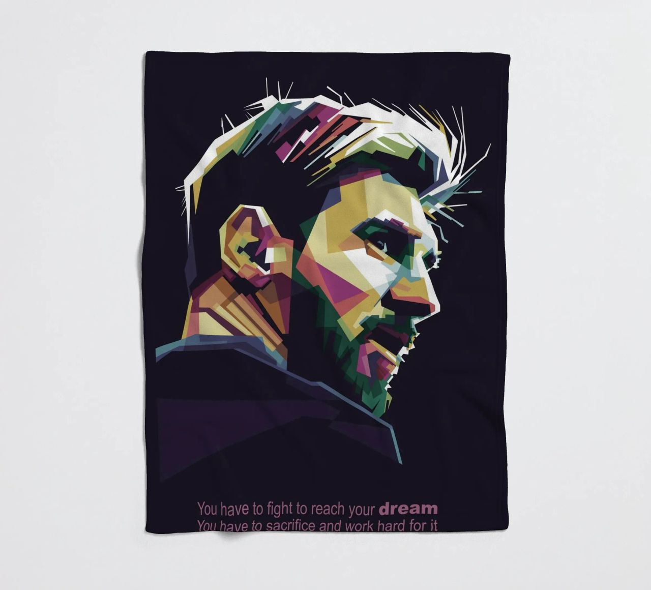 GOAT Pop Art WPAP coperta in pile da Alkahfsmart