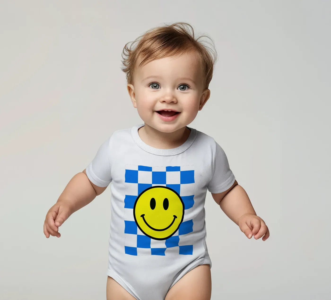 smiling face Kurzarm Babybody von PitaraS