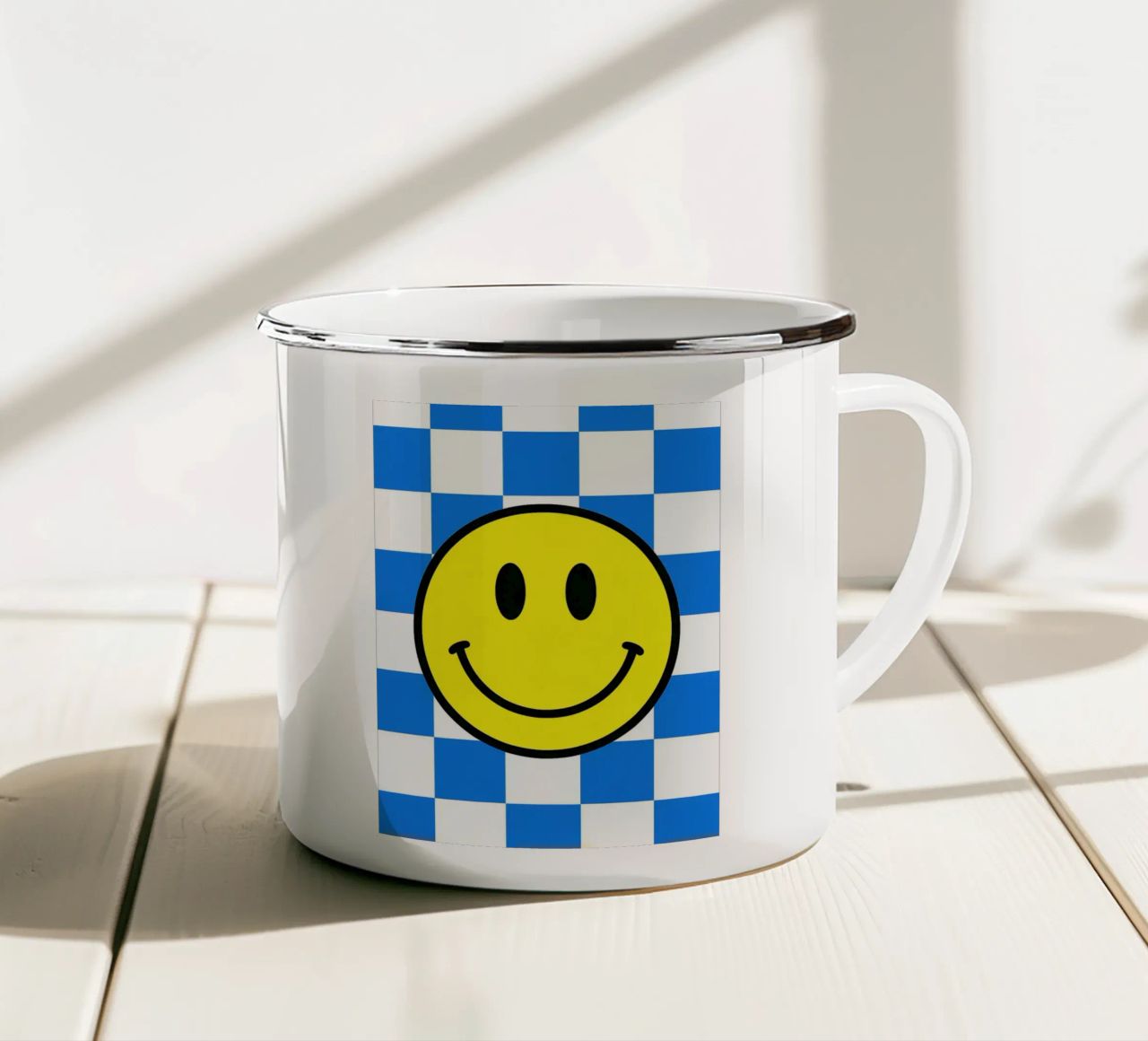 volto sorridente tazza in smalto da PitaraS