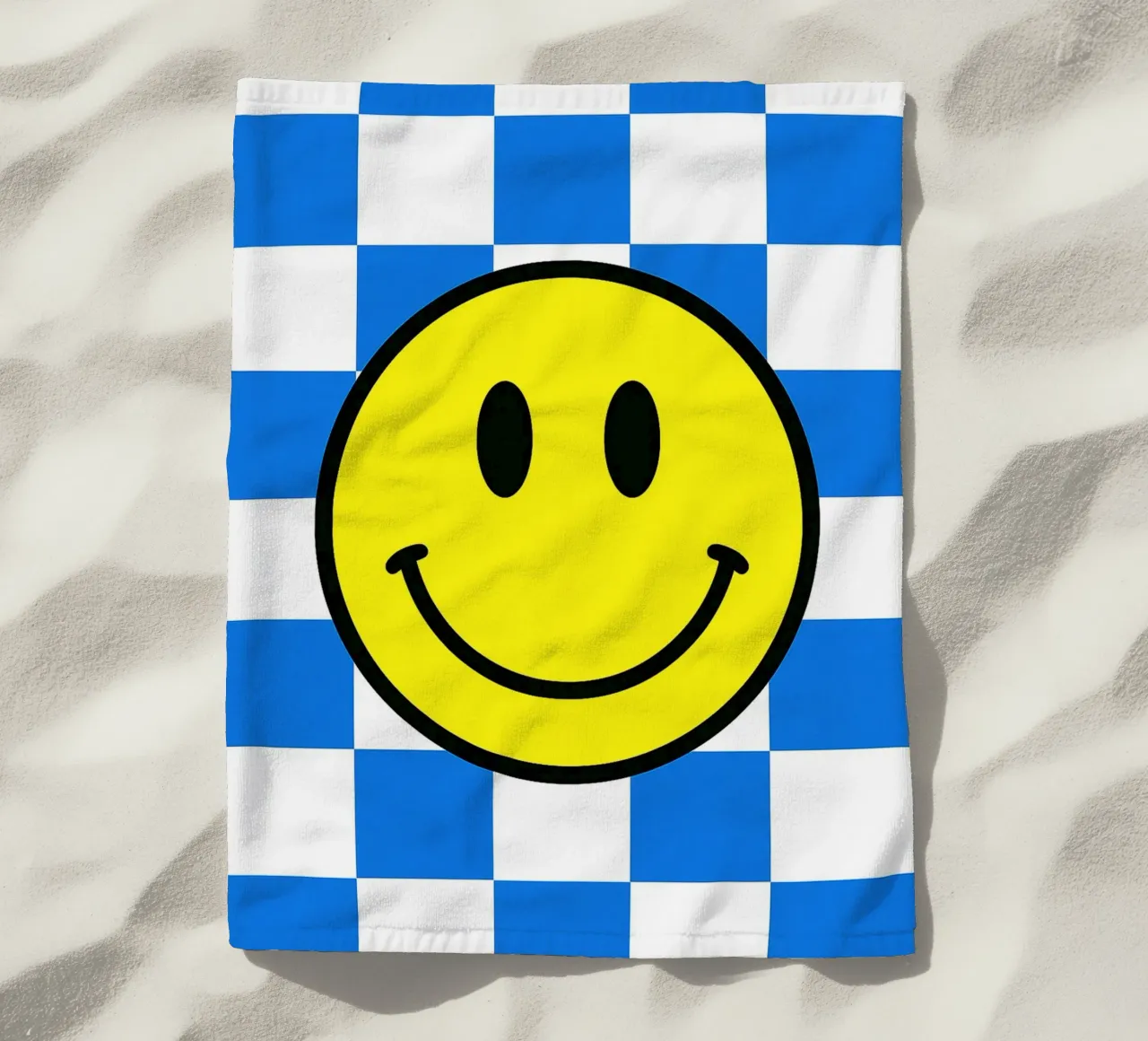 lachend gezicht strandhanddoek van PitaraS