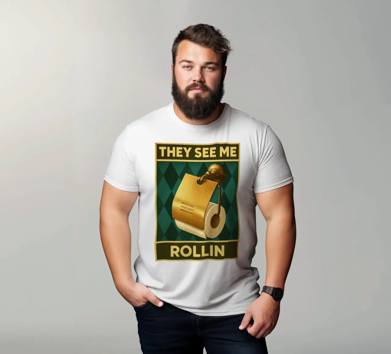 Toilet Papper They See Me Rollin t-shirt by PitaraS