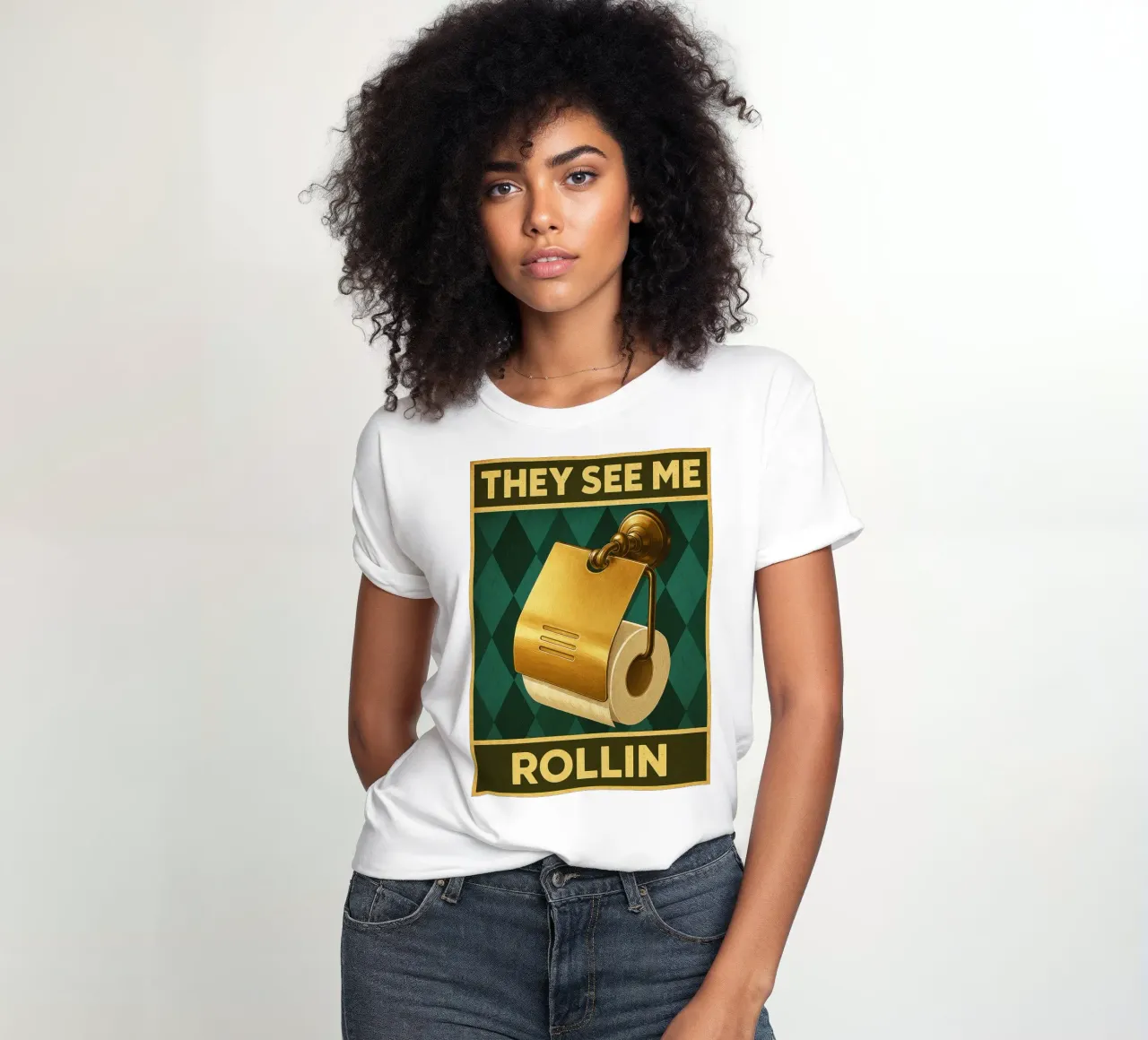 Papper per WC They See Me Rollin t-shirt da donna da PitaraS