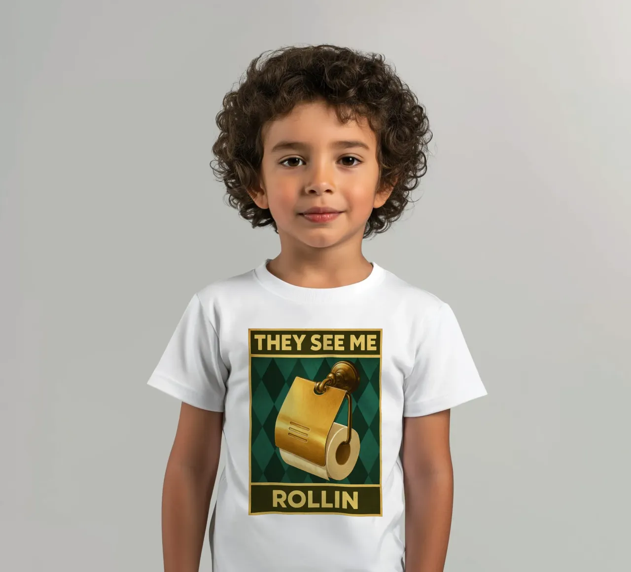 Papper per WC They See Me Rollin t-shirt bambini da PitaraS