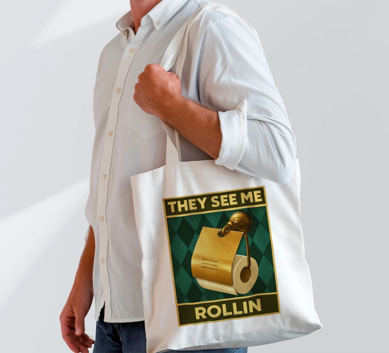 Papper per WC They See Me Rollin borsa in juta da PitaraS