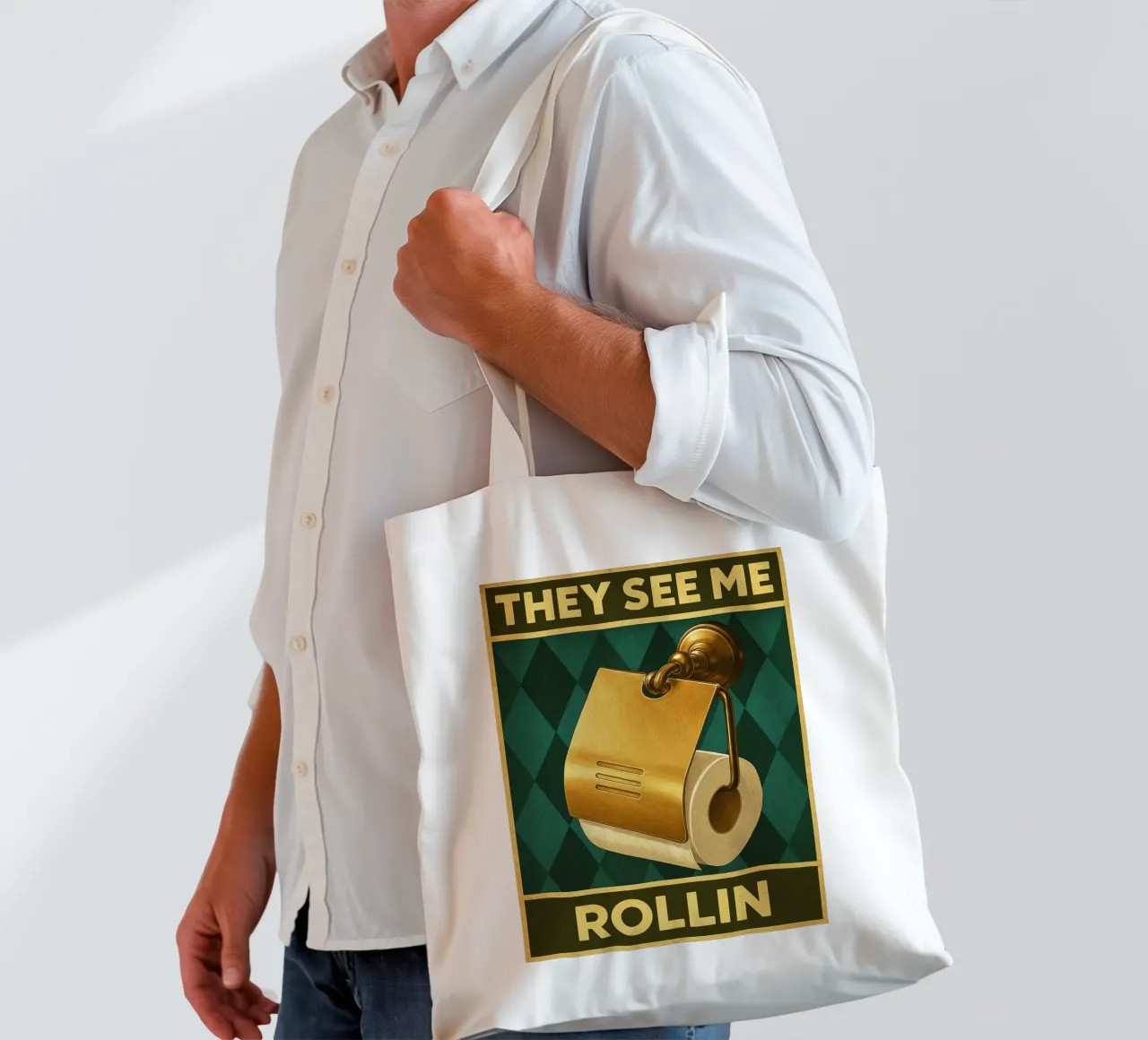 Papper per WC They See Me Rollin borsa in juta da PitaraS