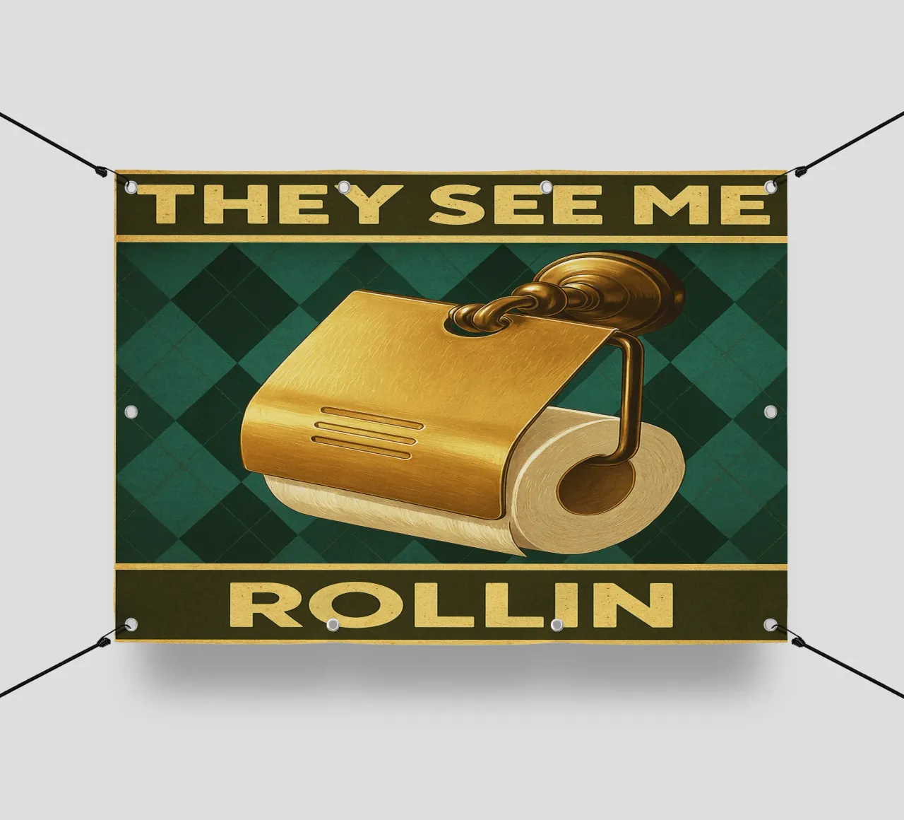 Papper per WC They See Me Rollin telo in pvc da PitaraS