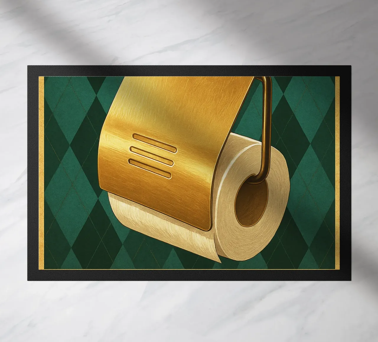 Toilet Papper They See Me Rollin doormat by PitaraS