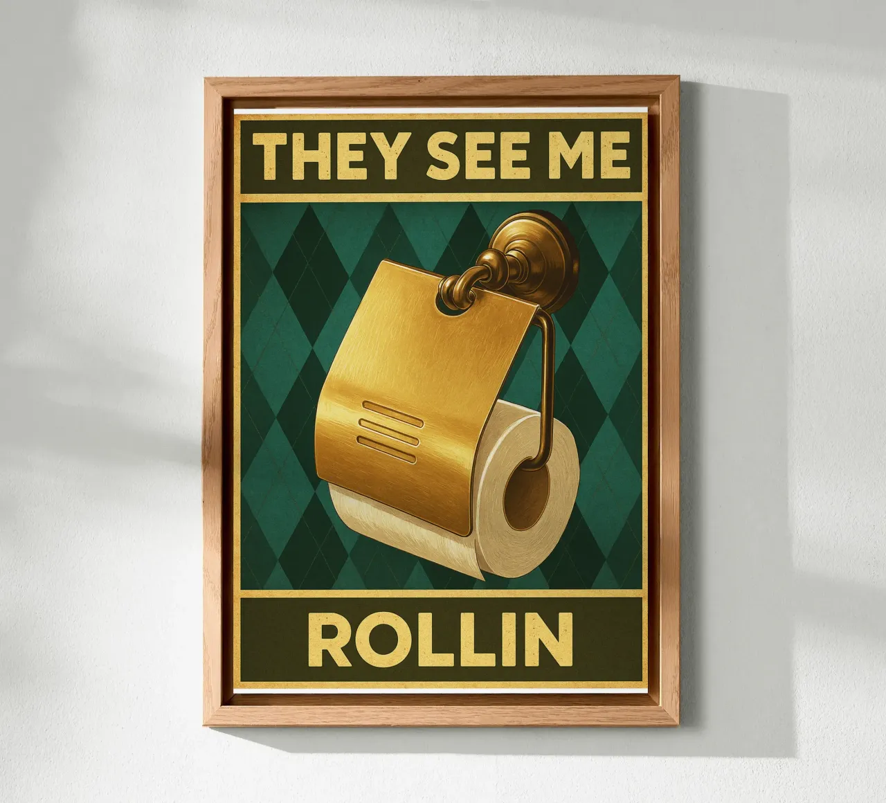 Papper per WC They See Me Rollin alluminio dibond da PitaraS