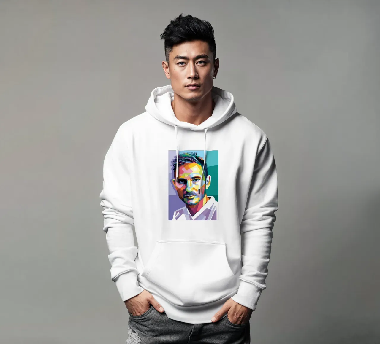 Frank Lampard Pop Art WPAP felpa con cappuccio da Alkahfsmart
