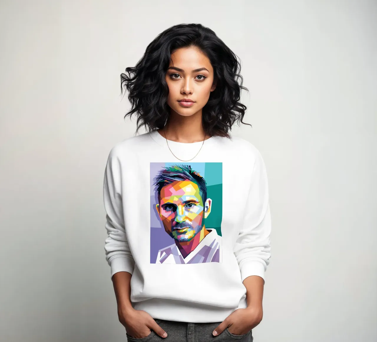 Frank Lampard Pop Art WPAP felpa da Alkahfsmart