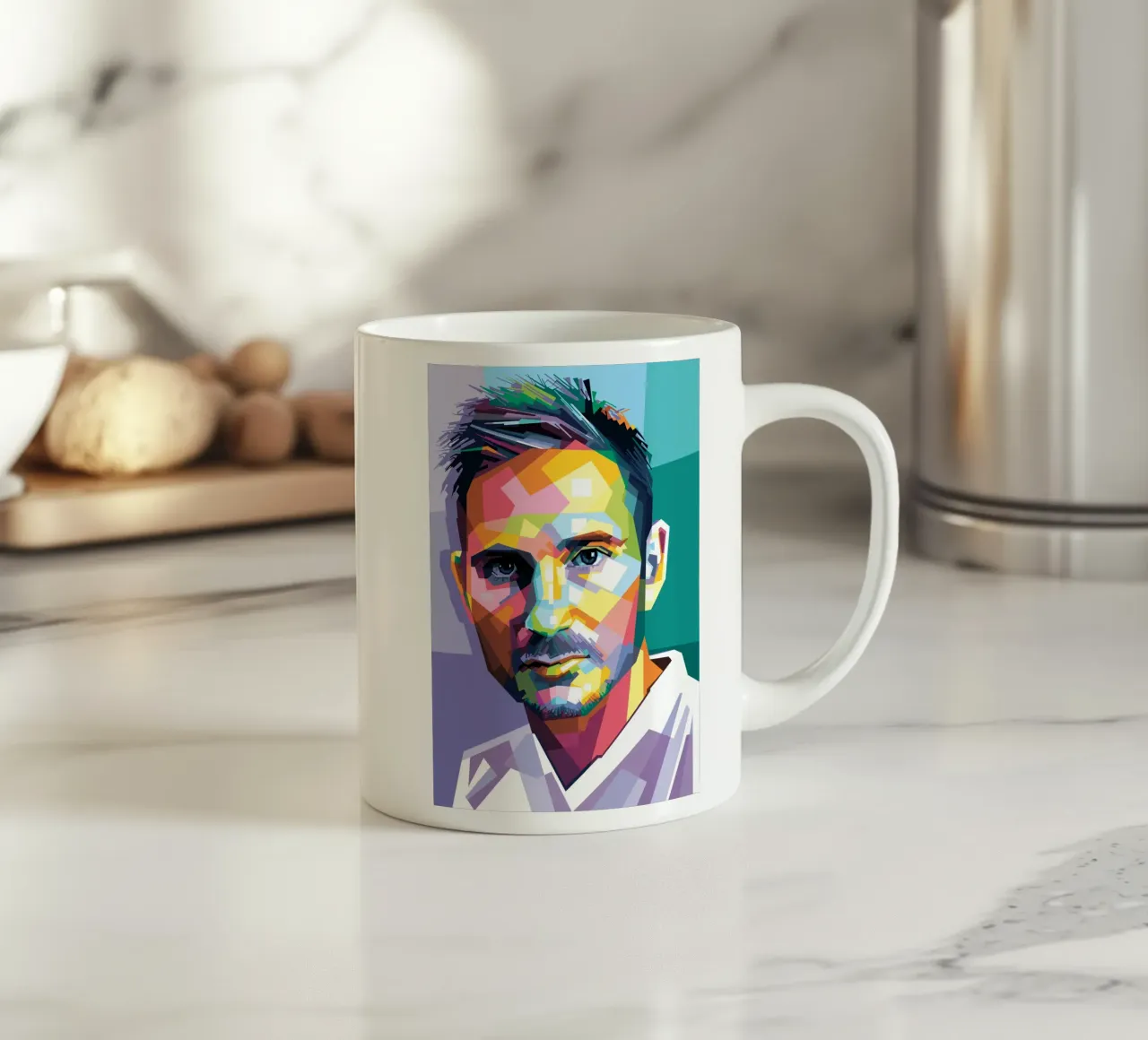Frank Lampard Pop Art WPAP tazza in ceramica da Alkahfsmart
