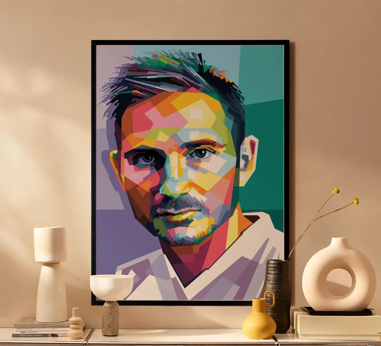 Frank Lampard Pop Art WPAP carta hahnemühle da Alkahfsmart