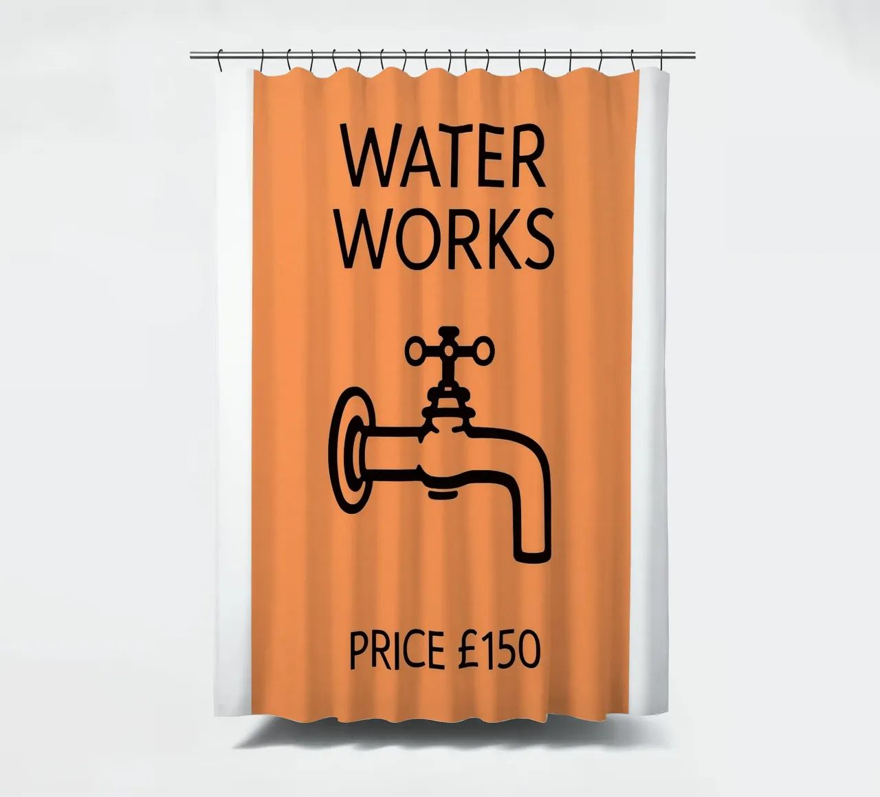 Water Works Monopoly Funny Bathroom shower curtain by PitaraS