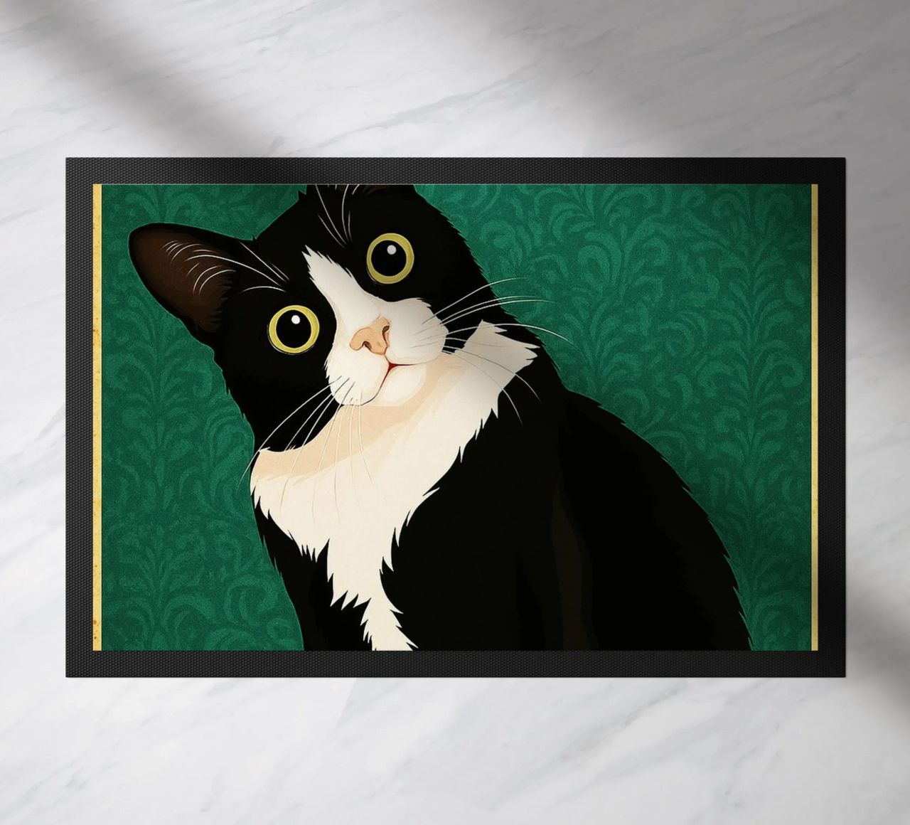 Were You Trying To Poop Alone Cat Funny Bathroom doormat by PitaraS