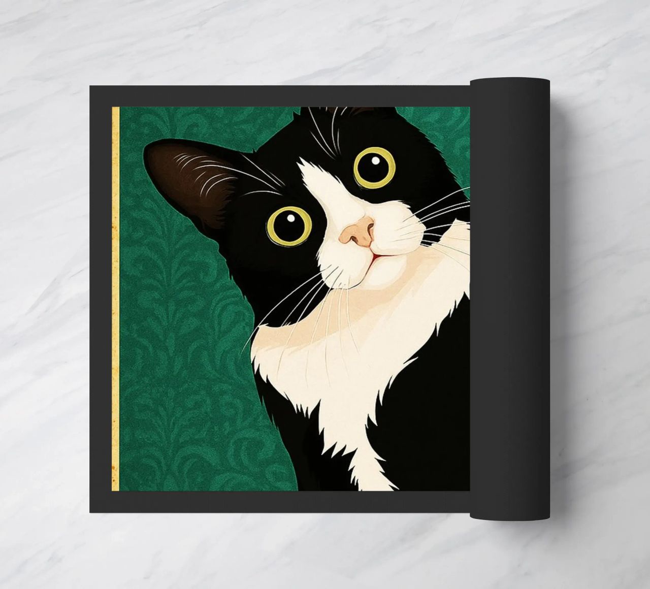 Were You Trying To Poop Alone Cat Funny Bathroom doormat by PitaraS