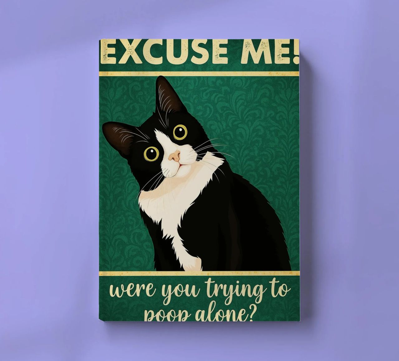 Were You Trying To Poop Alone Cat Funny Bathroom notebook by PitaraS