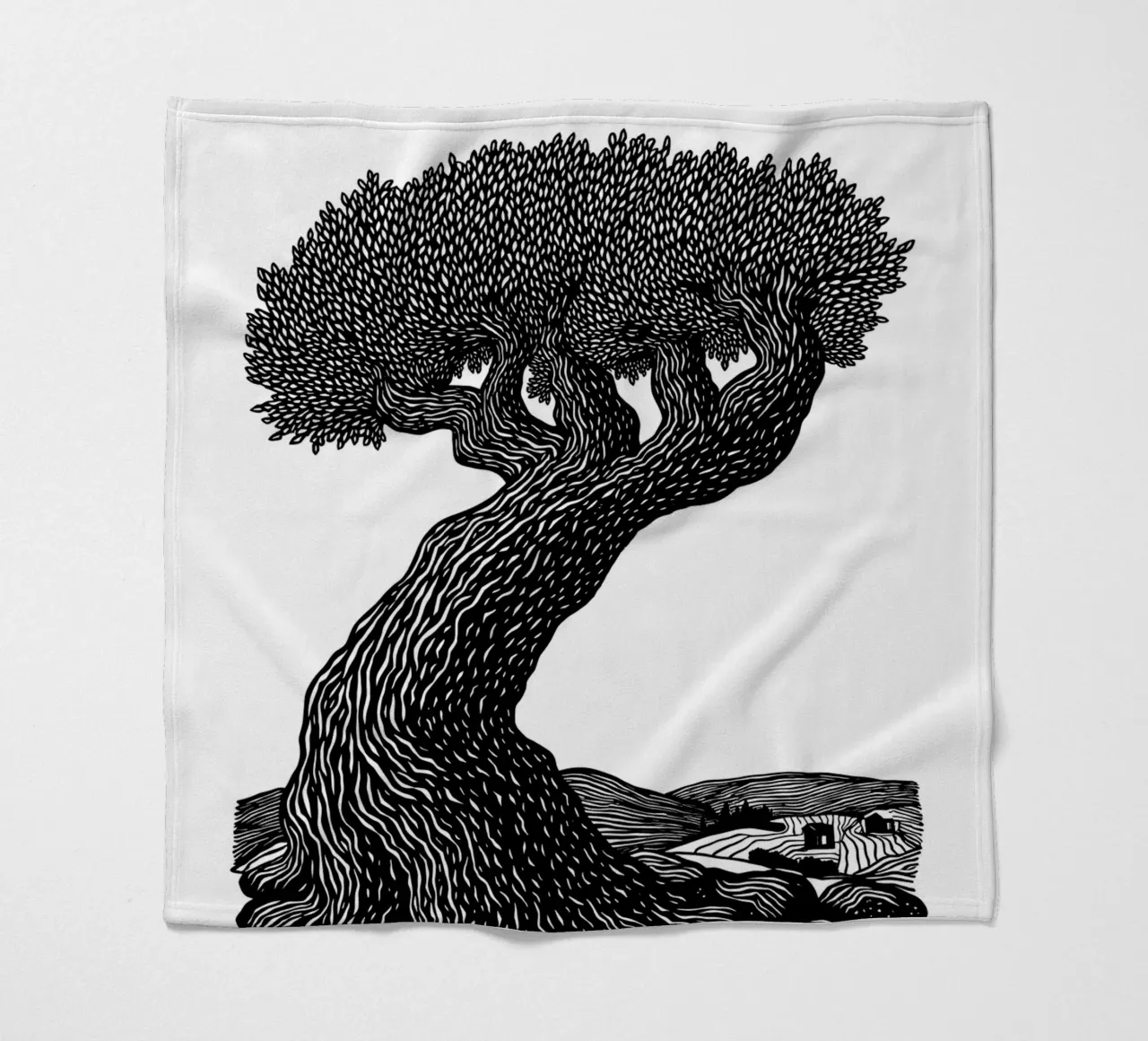 The Ancient Olive coperta in pile da Indigo Rain
