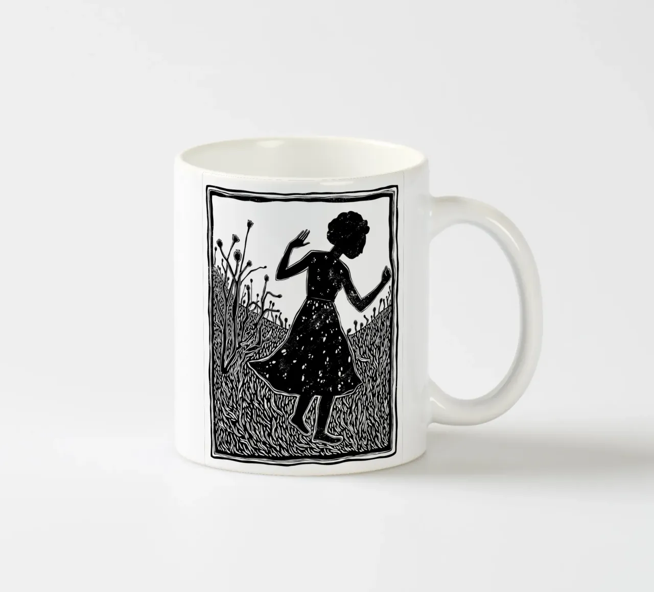 She Dances in Silence tazza in ceramica da Indigo Rain