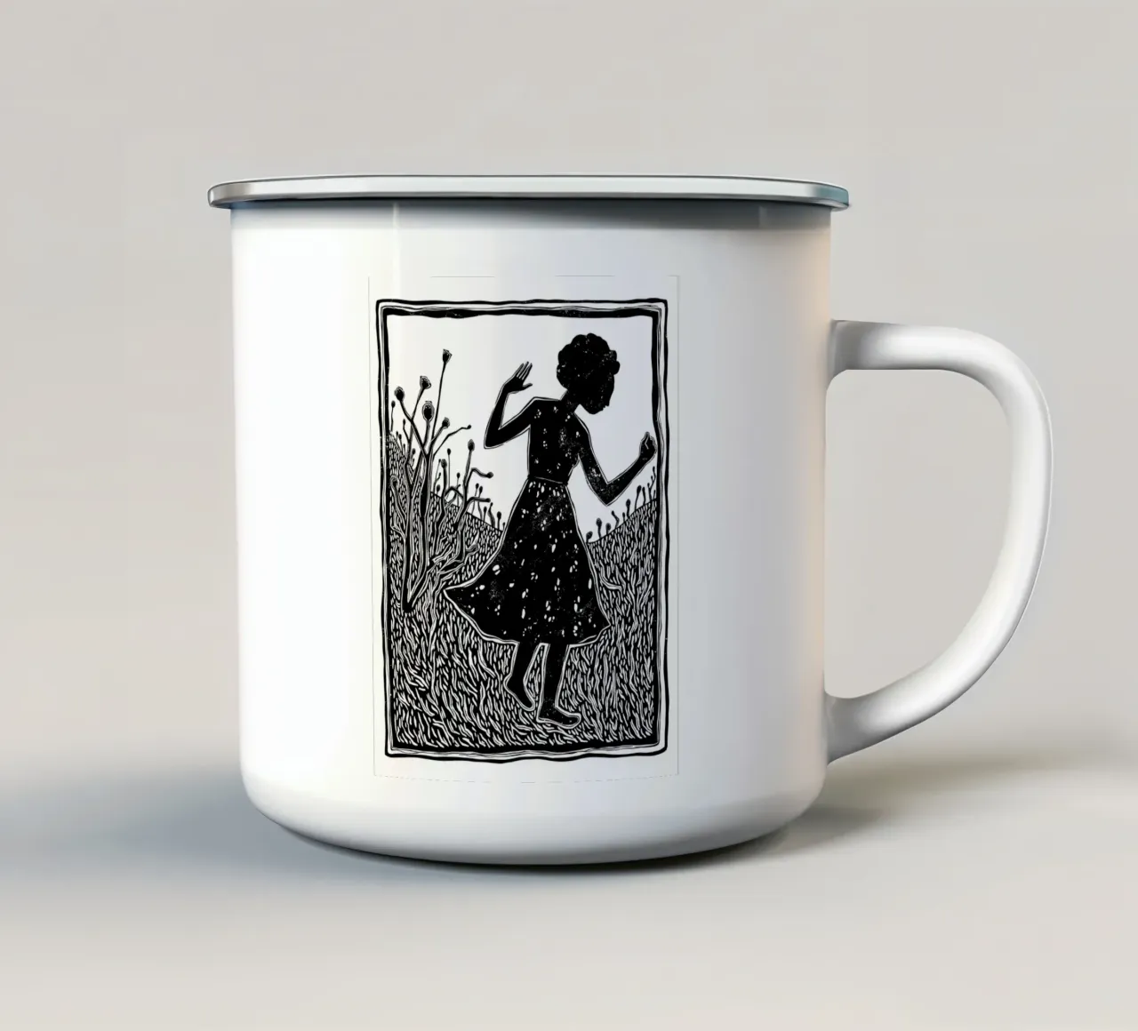 She Dances in Silence tazza in smalto da Indigo Rain