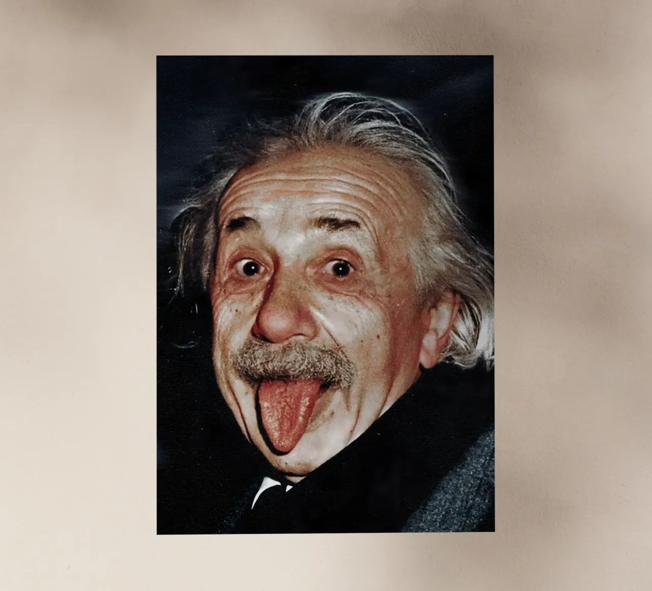 Albert Einstein pellicola backlit da Low poly art