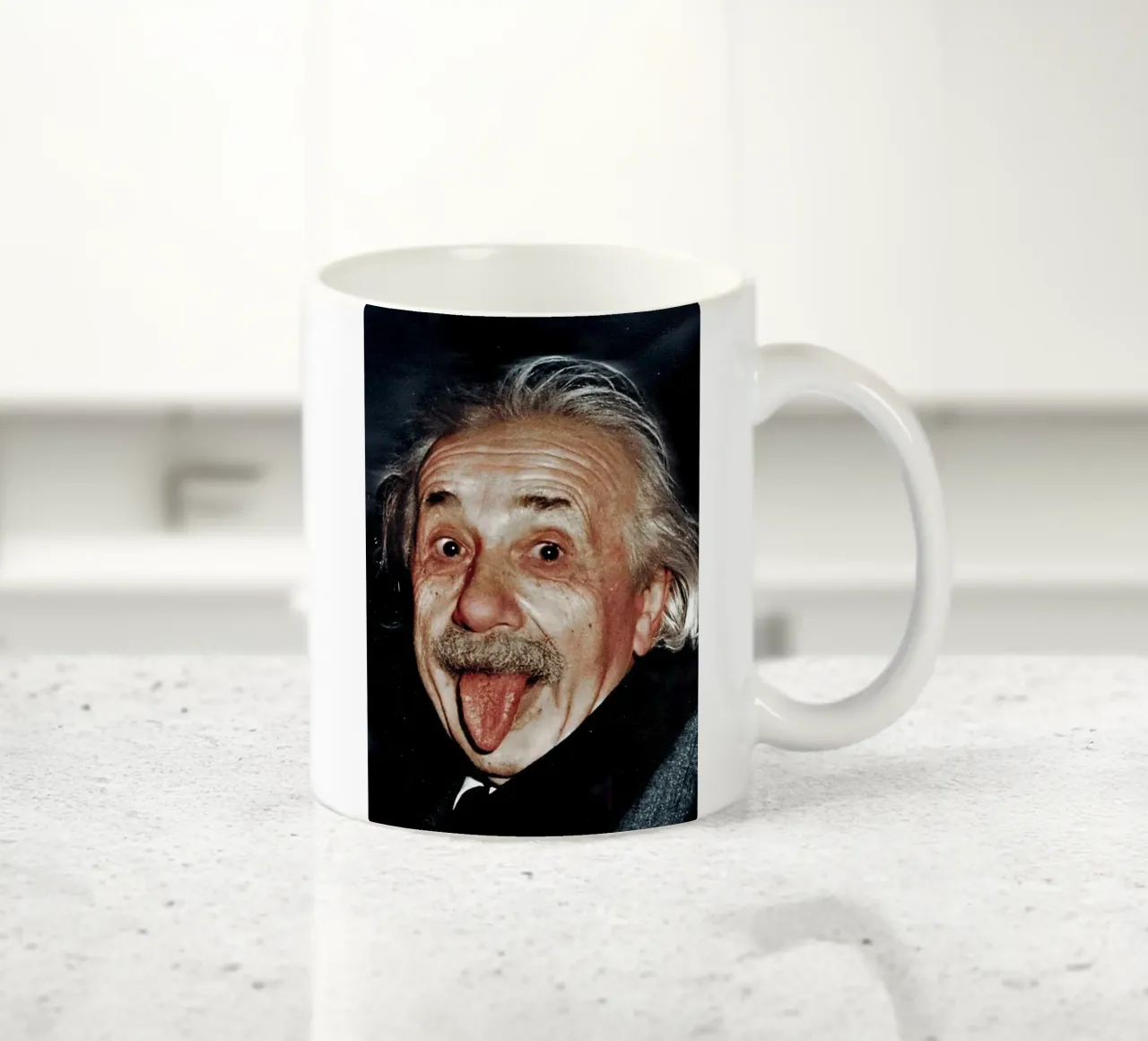 Albert Einstein tazza in ceramica da Low poly art