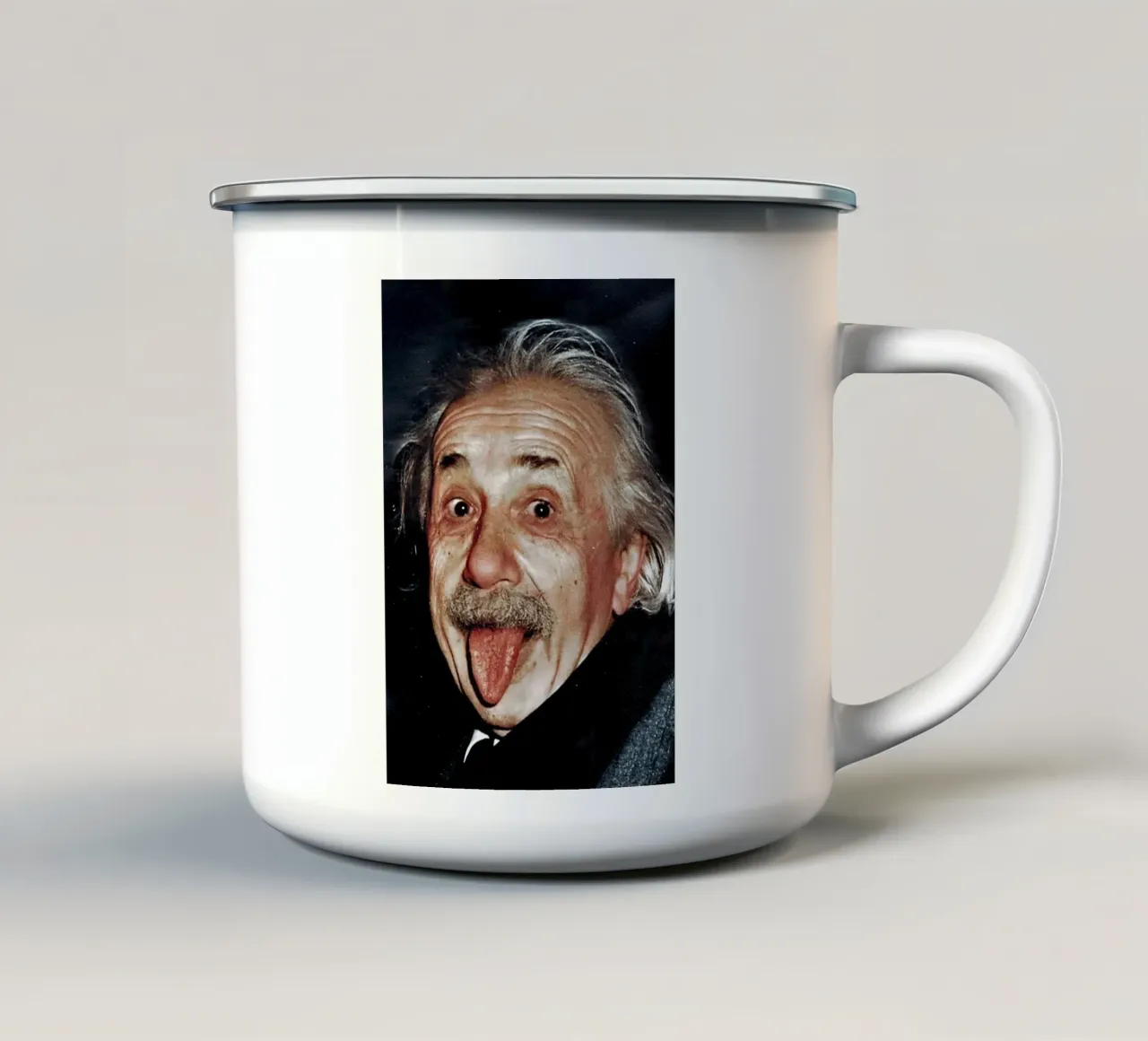 Albert Einstein tazza in smalto da Low poly art
