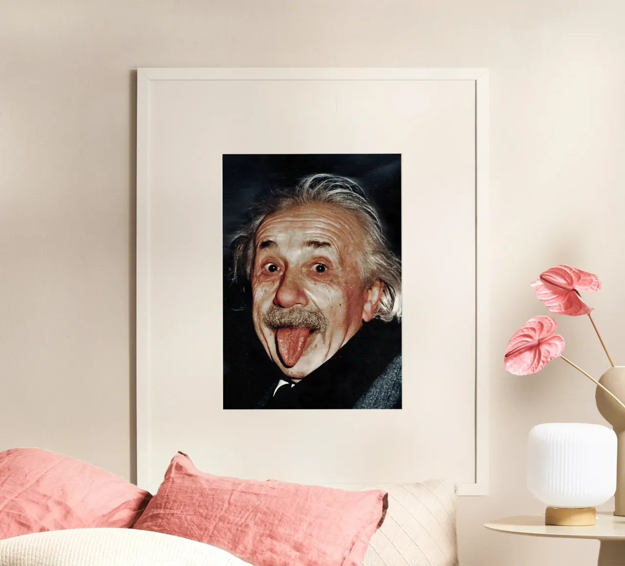 Albert Einstein carta hahnemühle da Low poly art