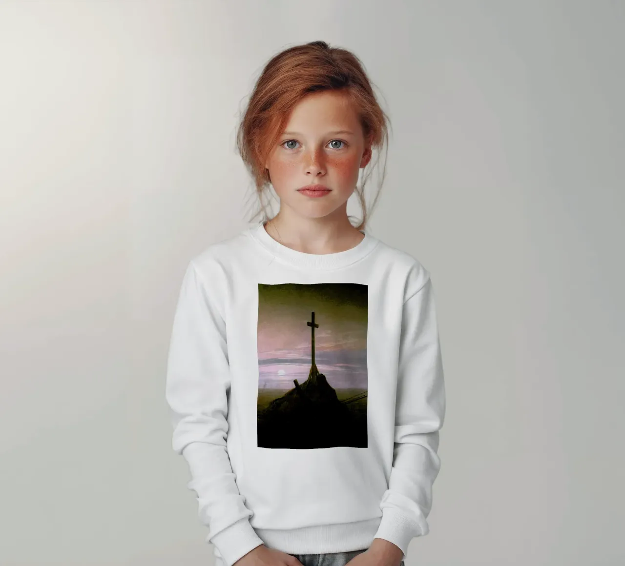 Friedrich - The Cross Beside The Baltic felpa bambino da Vintage by JUNIQE