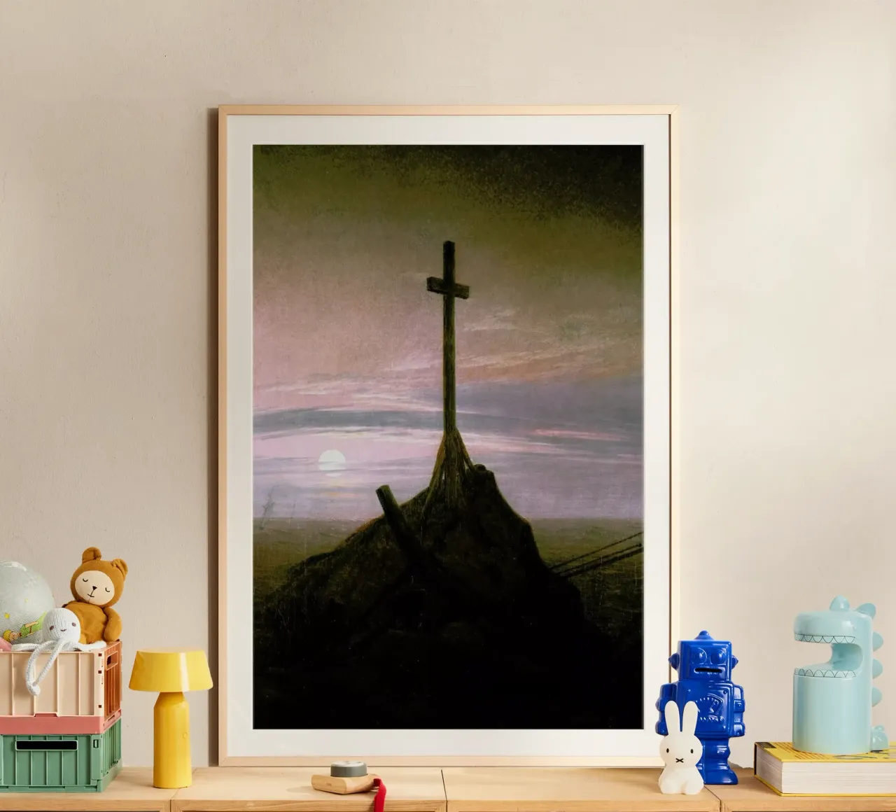 Friedrich - The Cross Beside The Baltic carta hahnemühle da Vintage by JUNIQE
