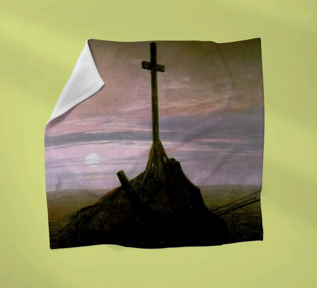 Friedrich - The Cross Beside The Baltic coperta in pile da Vintage by JUNIQE