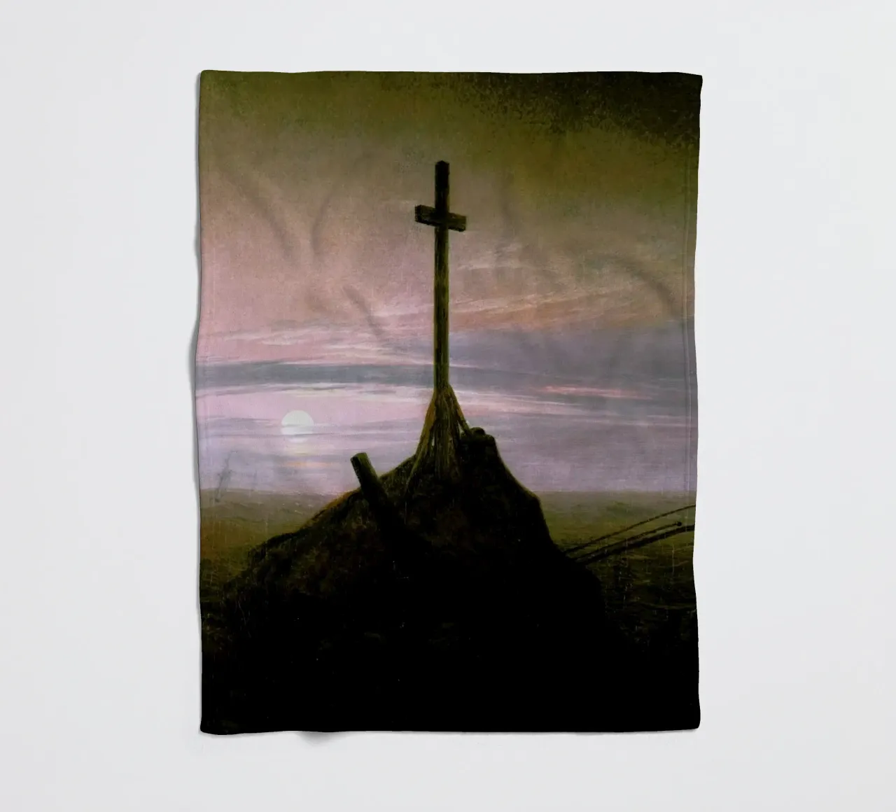 Friedrich - The Cross Beside The Baltic coperta in pile da Vintage by JUNIQE