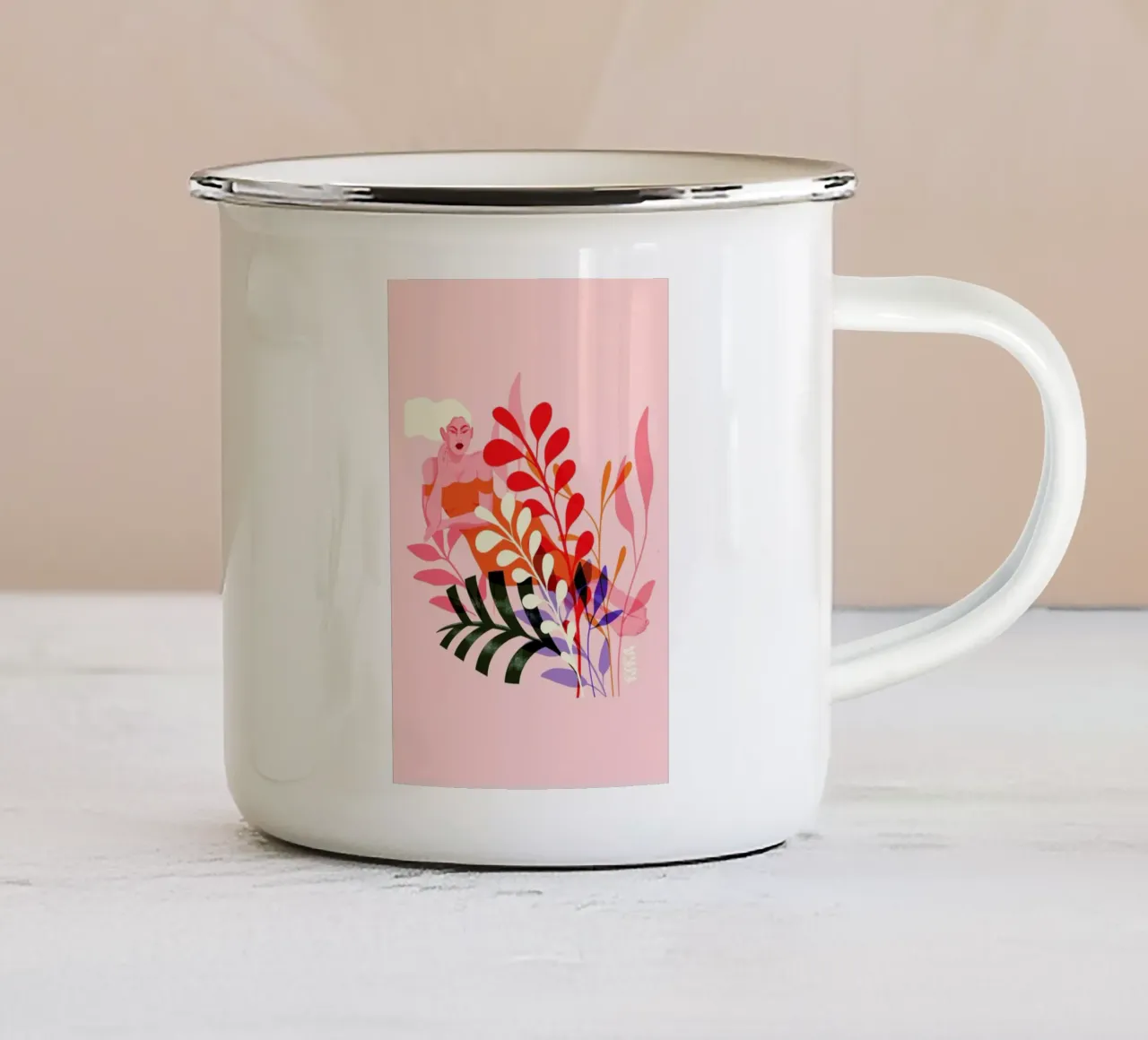 Have A Moment tazza in smalto da Kika illu