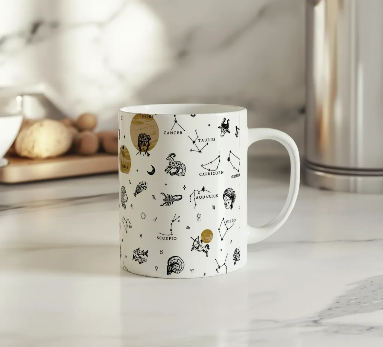 Zodiac Pattern No 02 Keramik Tasse von treechild