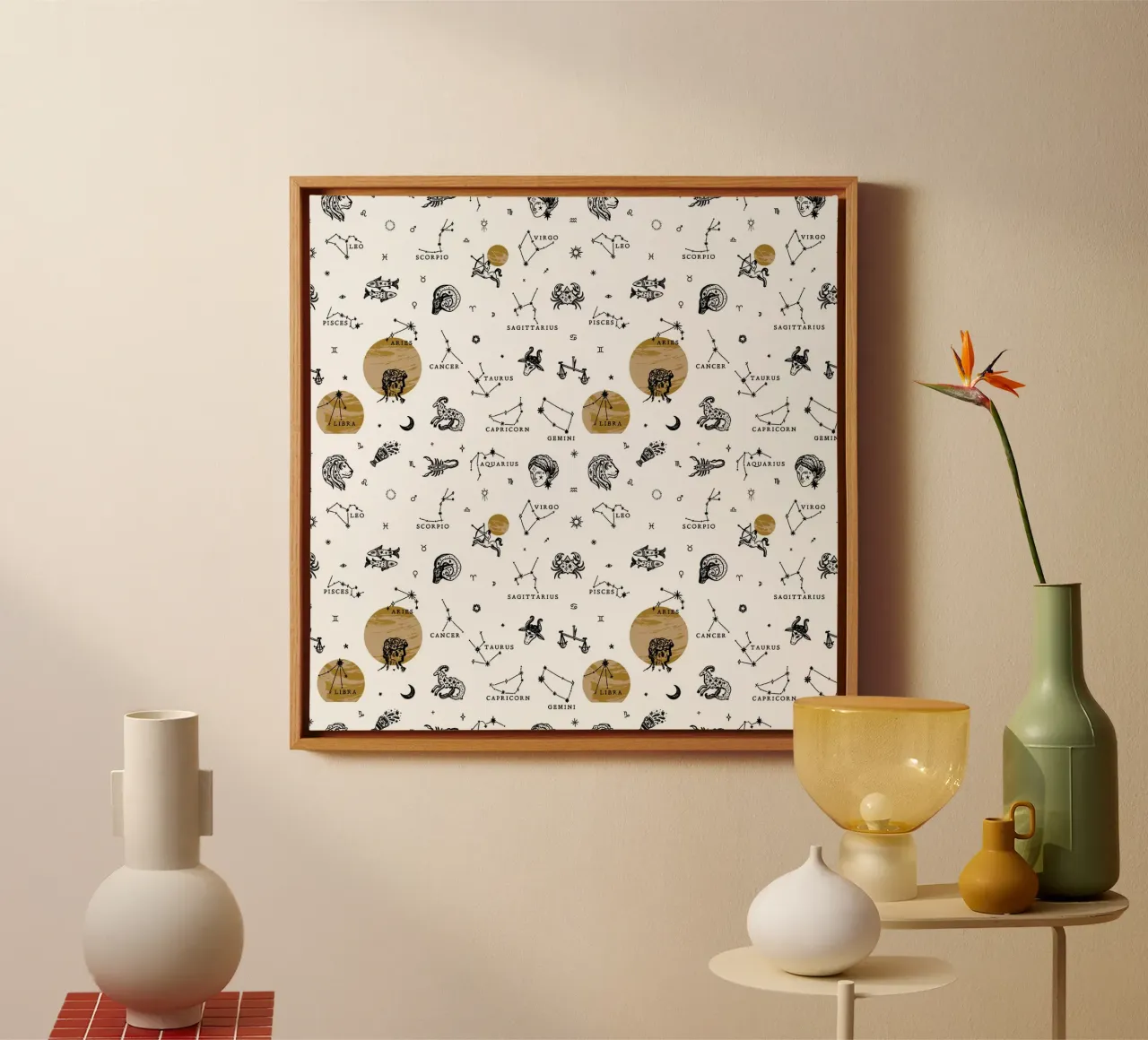 Zodiac Pattern No 02 Leinwand von treechild