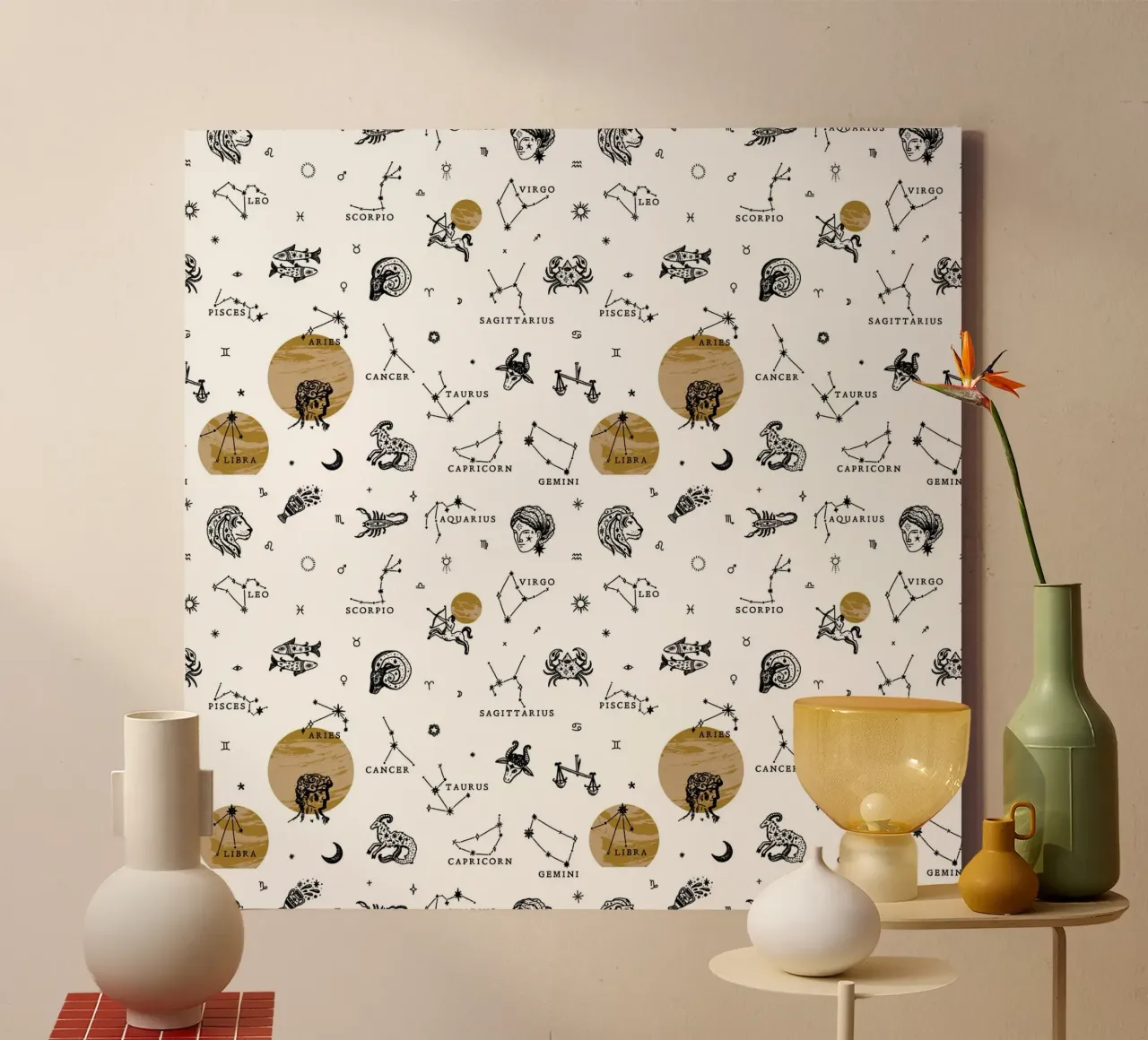 Zodiac Pattern No 02 Leinwand von treechild