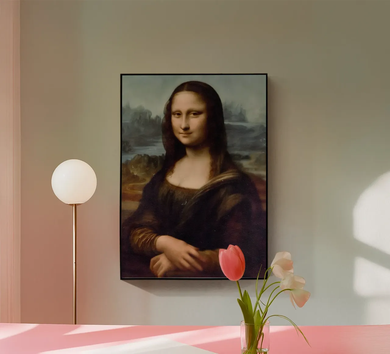 Monalisa plexiglass da Low poly art