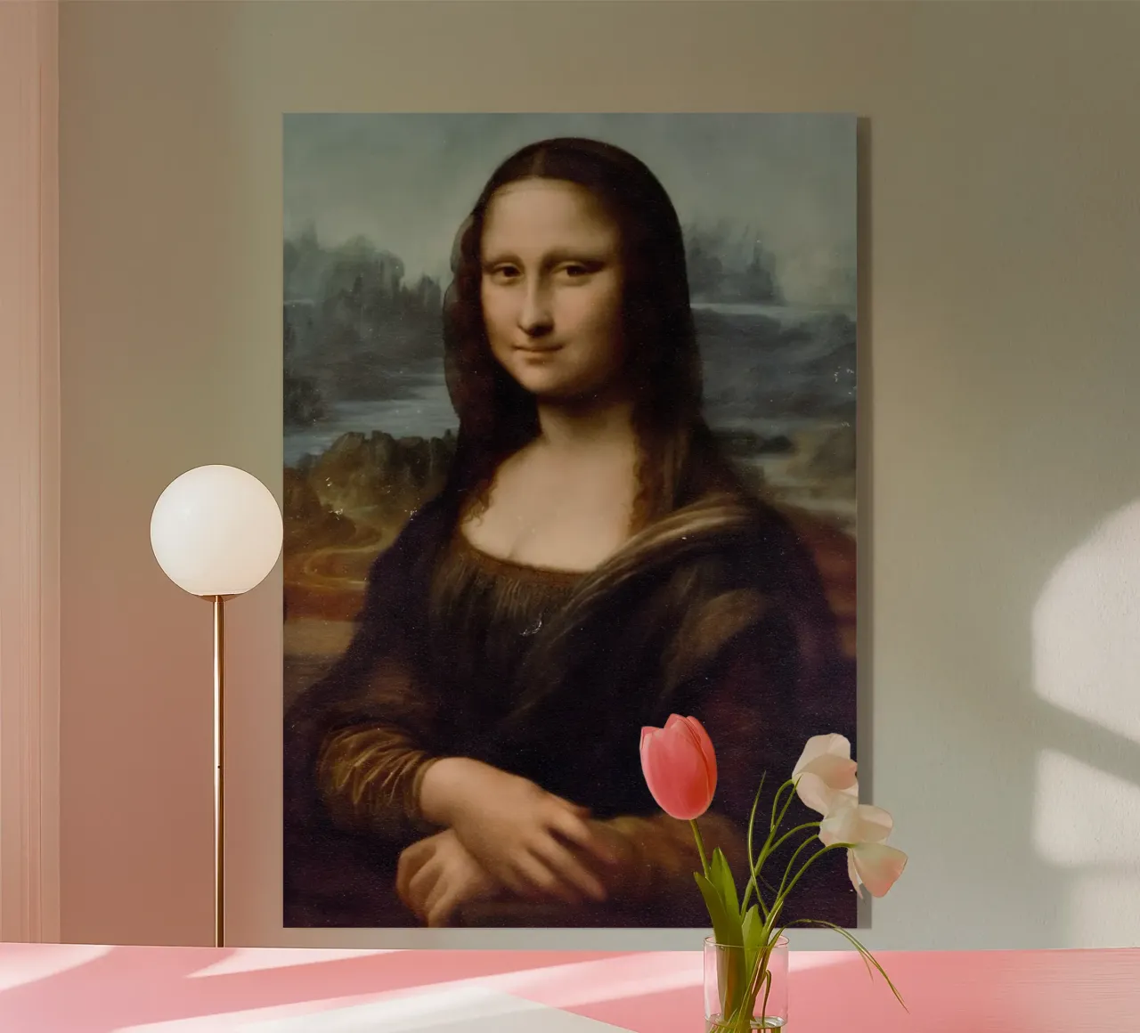 Monalisa plexiglass da Low poly art