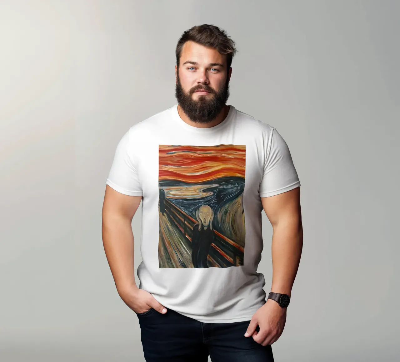 The Scream t-shirt da Low poly art