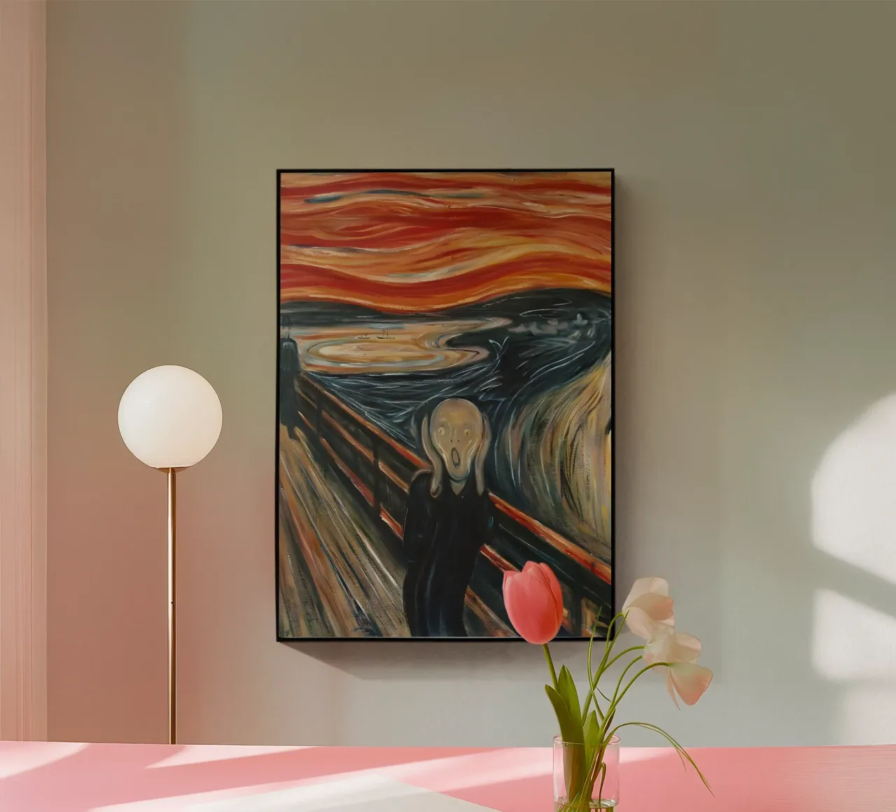 The Scream plexiglass da Low poly art