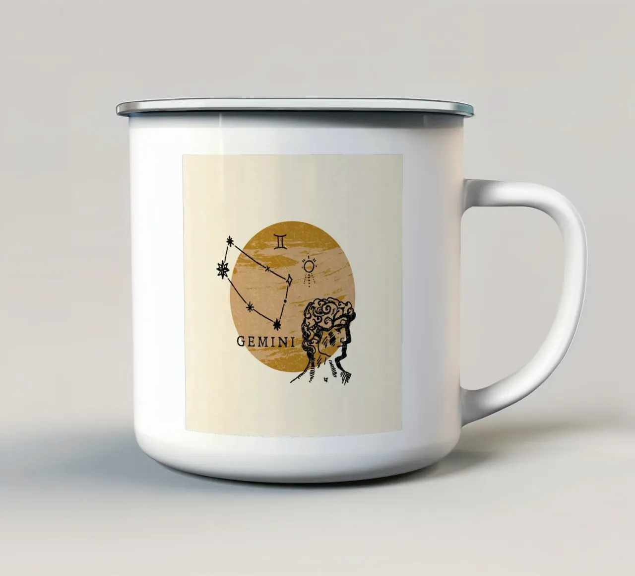 Gemini Zodiac tazza in smalto da treechild