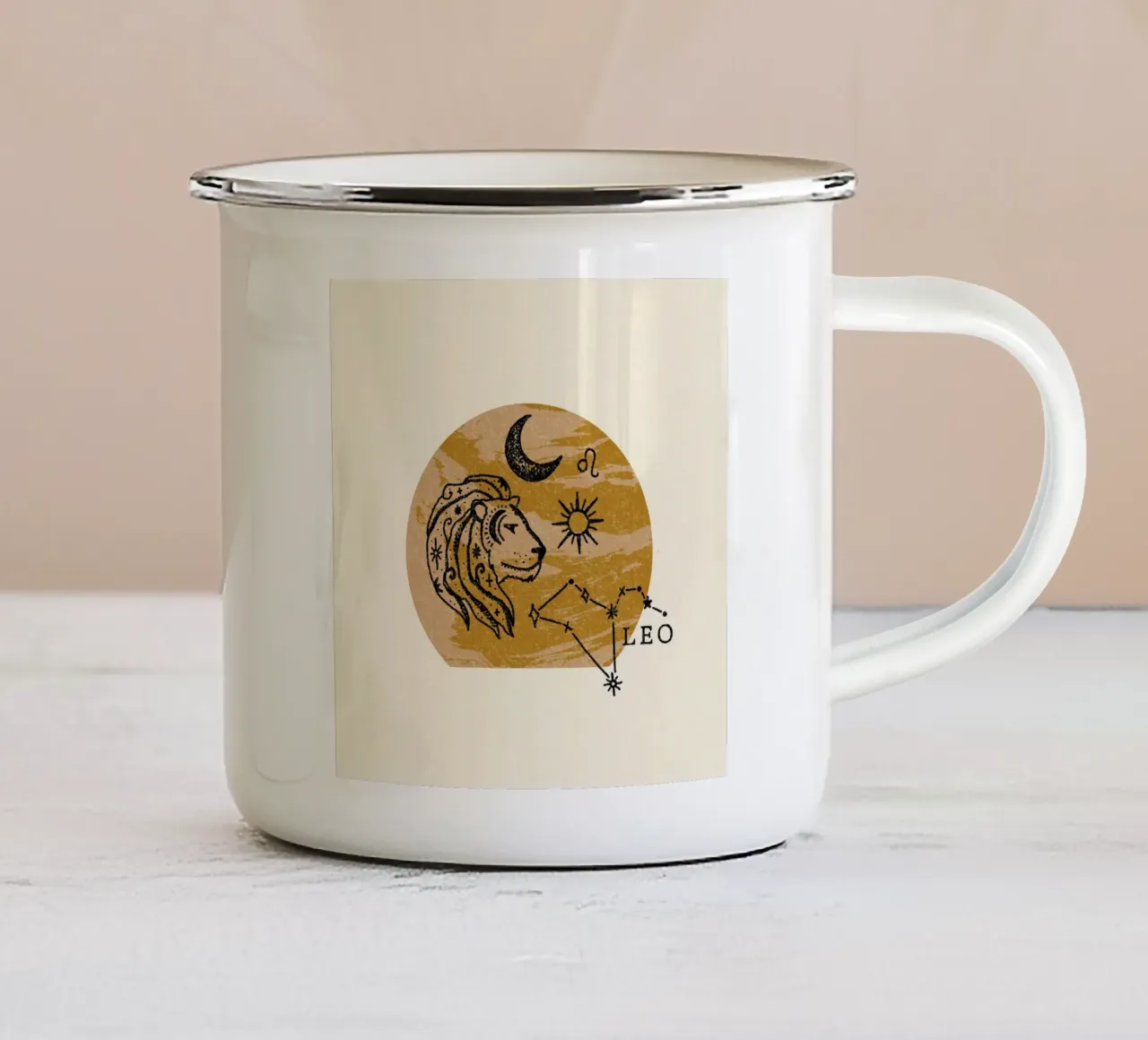 Leo Zodiac tazza in smalto da treechild