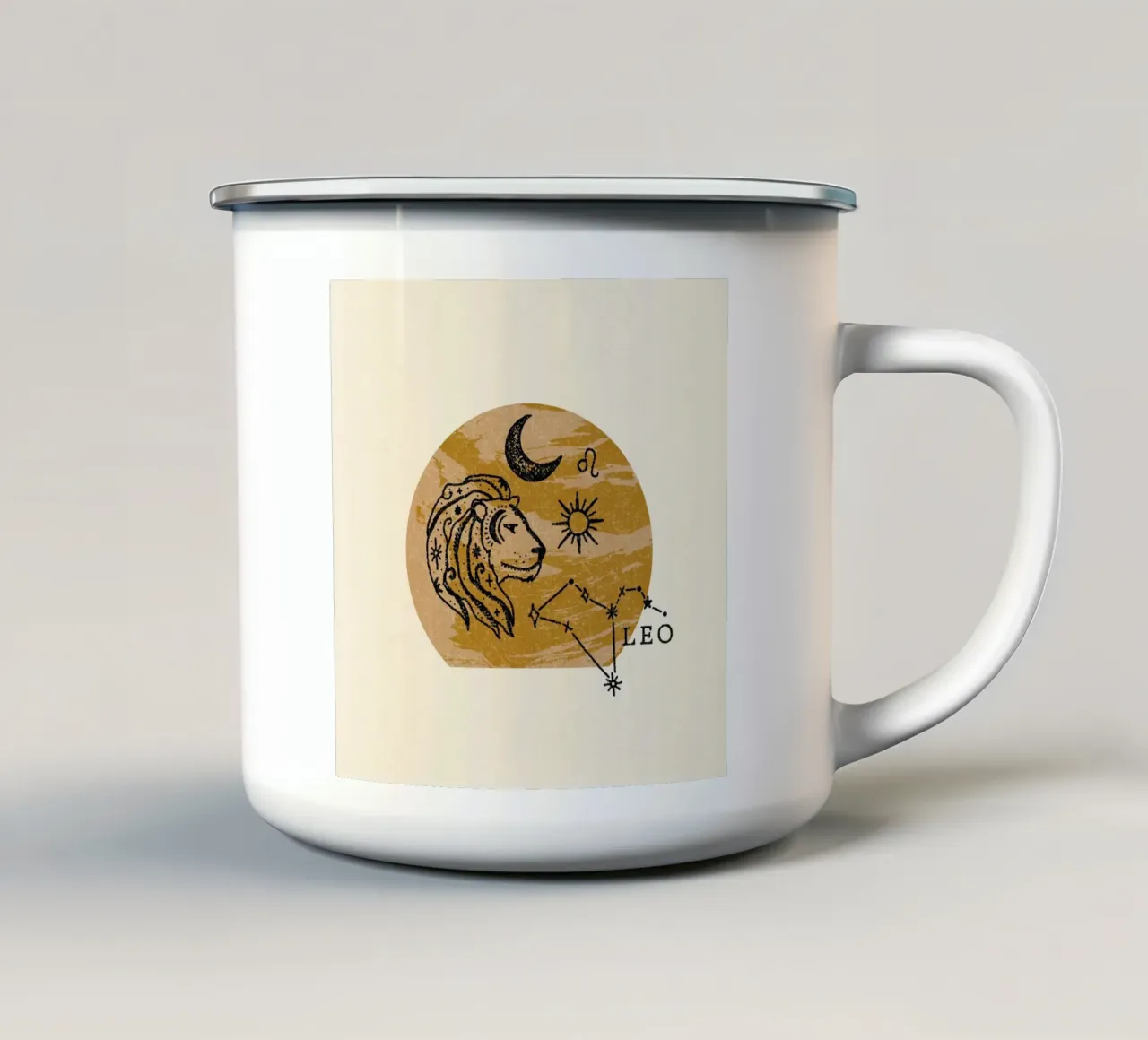 Leo Zodiac tazza in smalto da treechild