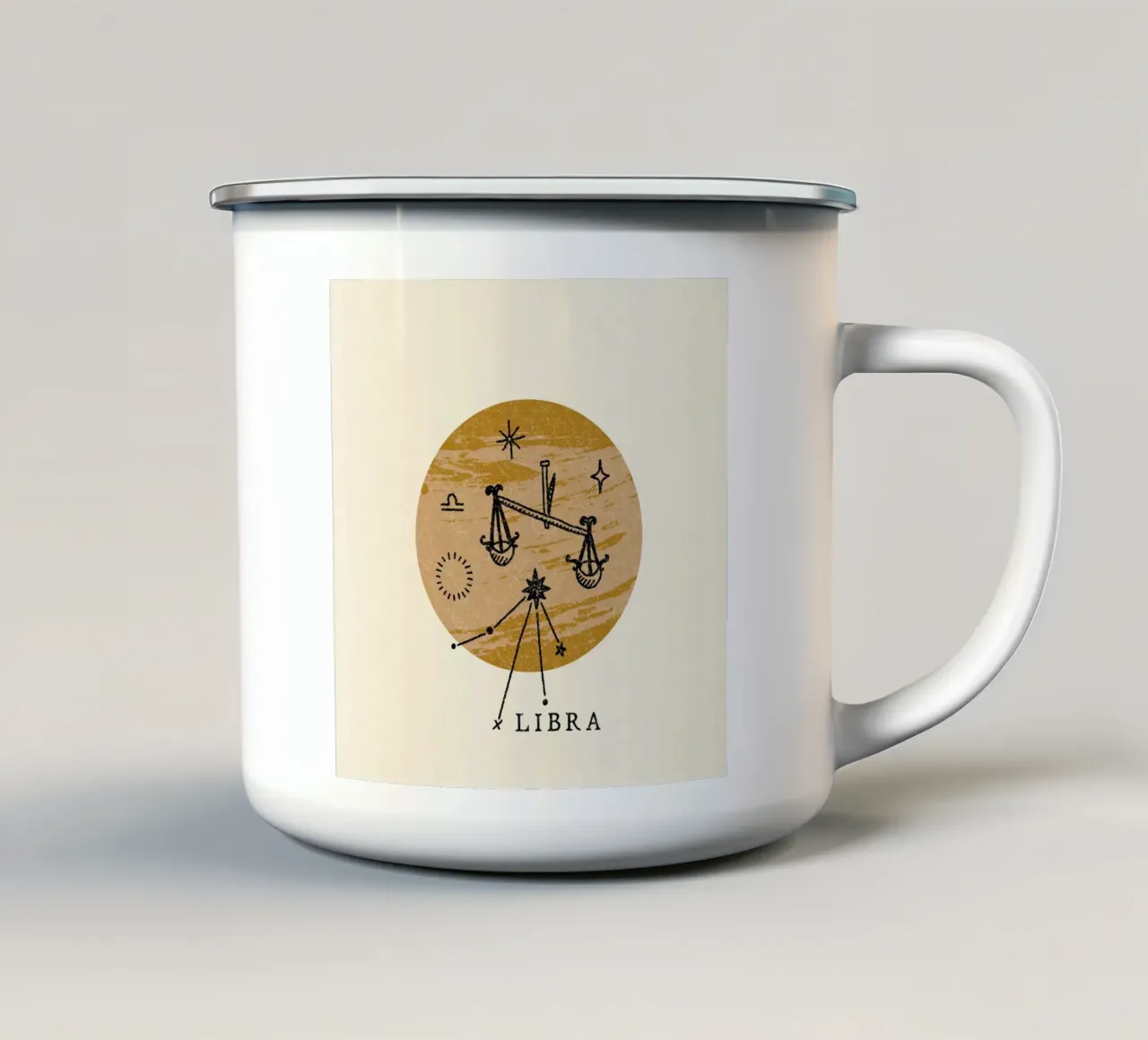 Libra Zodiac tazza in smalto da treechild
