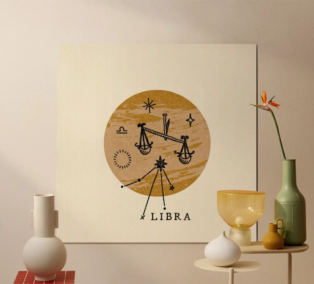 Libra Zodiac carta hahnemühle da treechild