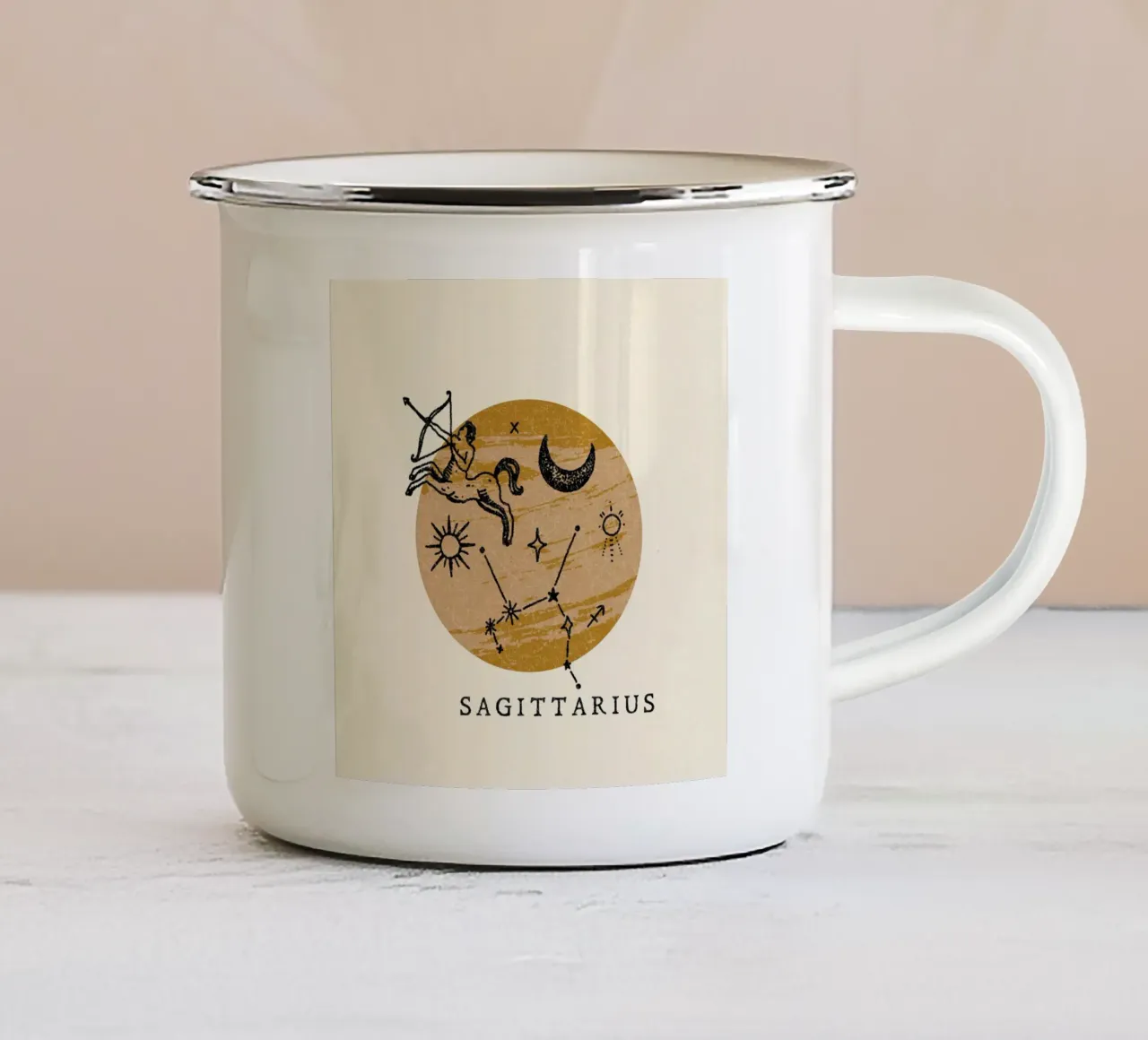 Sagittarius Zodiac tazza in smalto da treechild