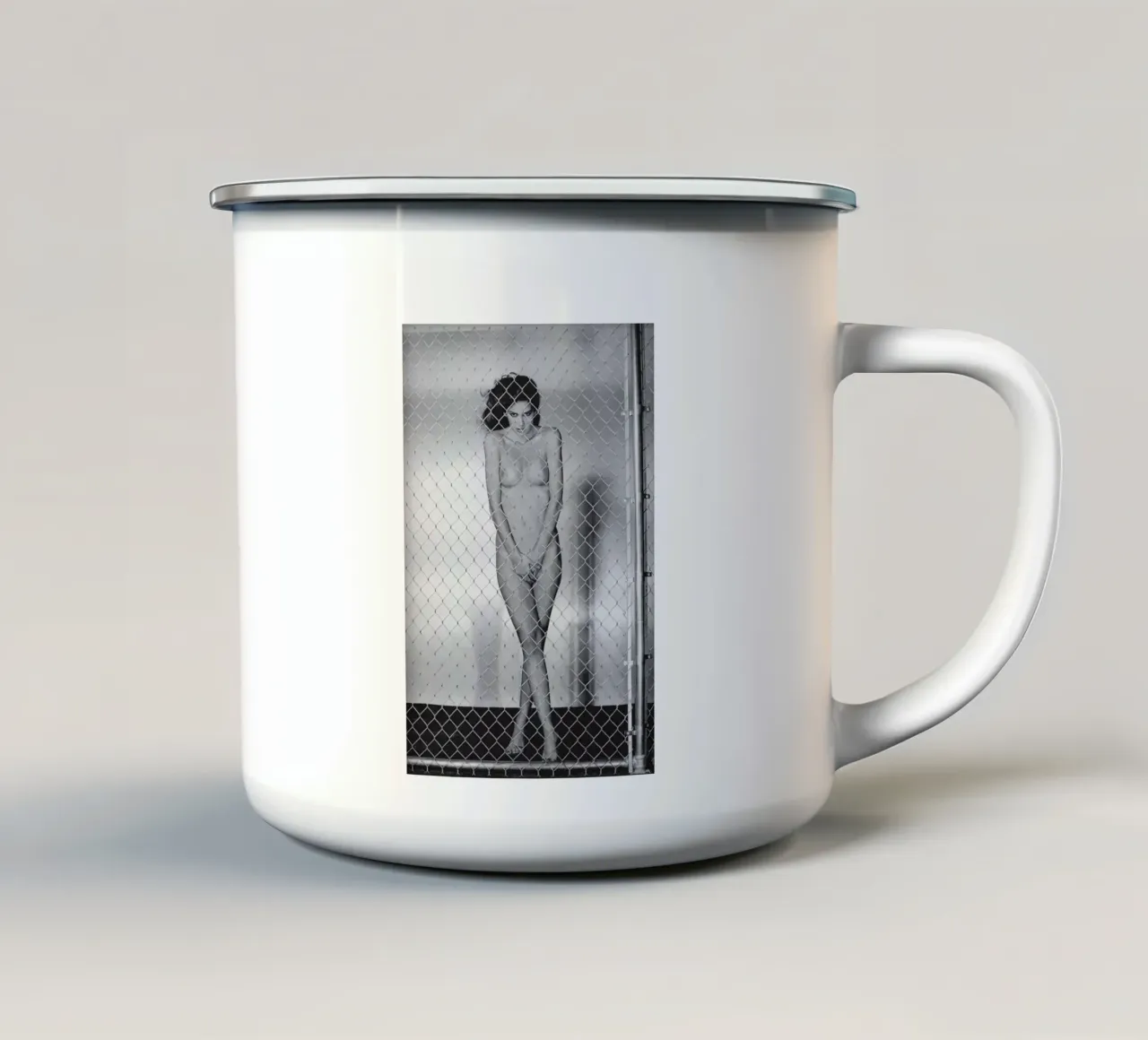 Gia Carangi Foto tazza in smalto da Black And White