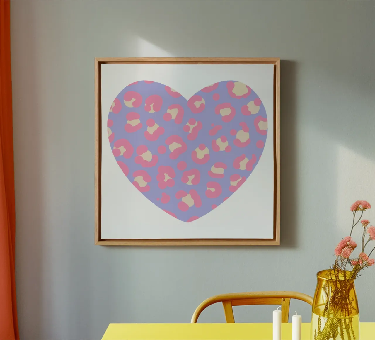 Cuore di Leone 3 tela con Cornice a cassetta da Julia Reyelt